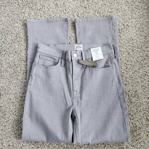 J. Crew 9" Billie Demi Boot Crop Gray Jeans